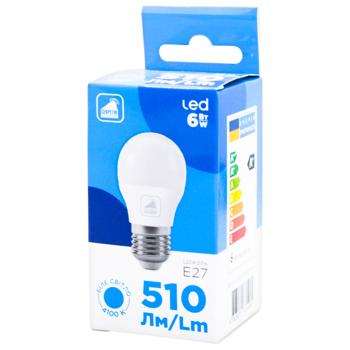 Лампа Секретні Технології LED світлодіодна куля біла 6Вт E27