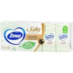 Хустинки паперові Zewa Natural Soft чотирьохшарові 10*9шт