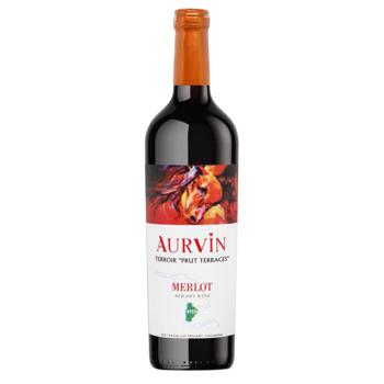 Вино Aurvin Merlot Terroir Prut Terraces красное сухое 13,5% 0,75л - купить, цены на NOVUS - фото 1