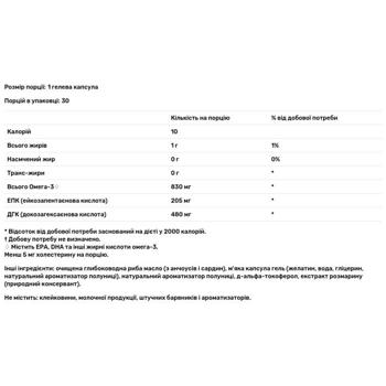 Риб'ячий жир Nordic Naturals Daily DHA зі смаком полуниці 30 гелевих капсул - купити, ціни на Біотус - фото 3