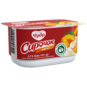 Chudo Peach Curd Dessert 5% 100g - buy, prices for COSMOS - photo 1