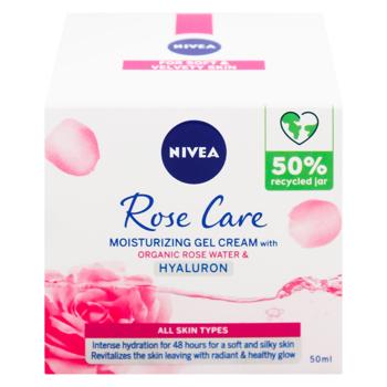 Гель-крем для лица Nivea Rose Touch Hyaluron Увлажняющий 50мл - купить, цены на - фото 2