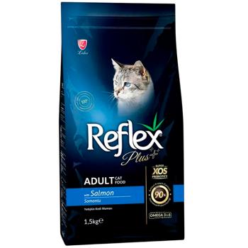 Корм сухой Reflex Plus Adult с лососем для кошек 1,5кг