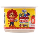 Lactel Loko Moko Strawberry Flavored Yogurt Enriched with Calcium, Omega-3 and Vitamin D3 1.5% 115g