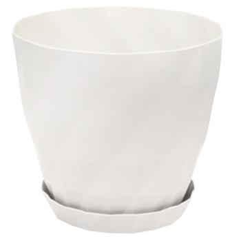 Crystal Beige Flower Pot with Stand 0.6l - buy, prices for MegaMarket - photo 1