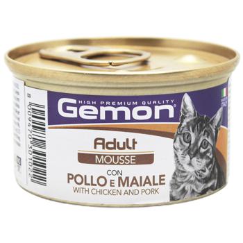 Gemon Wet Food with Chicken and Pork for Adult Cats 85g - buy, prices for Auchan - photo 1