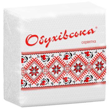 Салфетки Обуховская 1-слойные 23х24см 80шт - купить, цены на Торба - фото 1