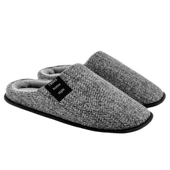 Капці домашні напівчешки чоловічі ELEGANT gray р.44-45 ГП Twins, пара - купити, ціни на Ідеал - фото 2