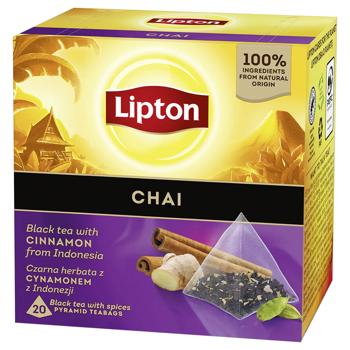 Чай Lipton чорний з корицею 20*1,7г