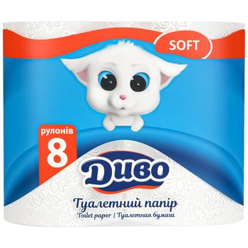 Туалетная бумага Диво Soft 2-слойная 8шт