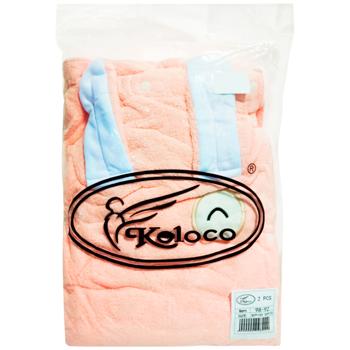 Рушник Koloco 80х140см на кнопках та чалма 50x70см - купити, ціни на Cупермаркет "Харків" - фото 1