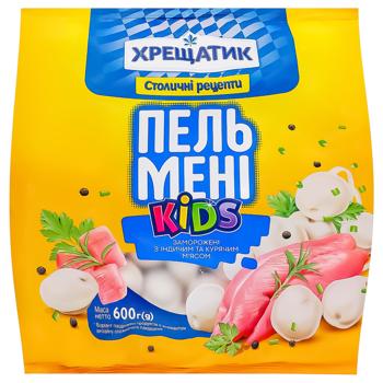 Пельмени Хрещатик Kids с индюшиным и куриным мясом 600г