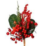 Everlands Artificial Branch with Red Berries 7x15x25cm