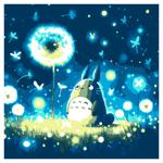 Riviera Blanca Forest Lights Painting by Numbers with LED Lighting 25x25cm