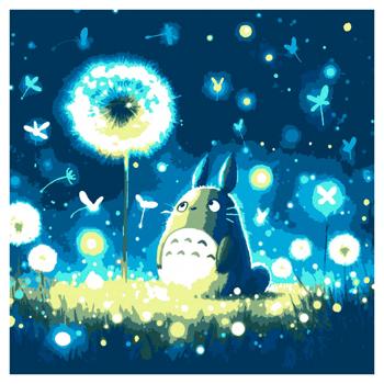 Картина по номерам Riviera Blanca Лесные огоньки со светодиодной подсветкой 25x25см