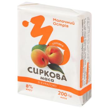 Паста сиркова Молочний Острів 8% солодка з курагою 200 г - купити, ціни на Епіцентр FOOD - фото 1
