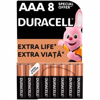 Duracell AAA Alkaline Batteries 8pcs