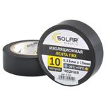 Стрічка ізоляційна Solar чорна 13мм*0,19мм*10м
