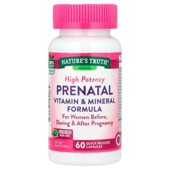 Nature's Truth, High Potency Prenatal Vitamin & Mineral Formula, 60 Quick Release Capsules - купити, ціни на Біотус - фото 1