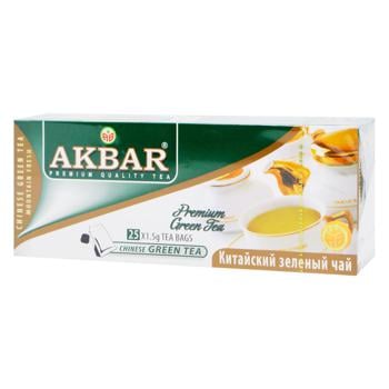 Чай зеленый Akbar 1,5г*25шт - купить, цены на Auchan - фото 1