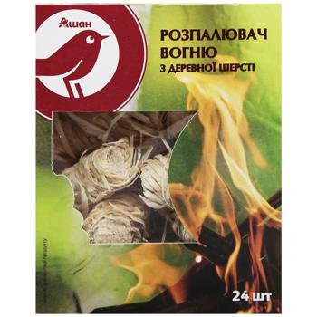 Auchan fire igniter from wood wool 24pcs - buy, prices for Auchan - photo 2