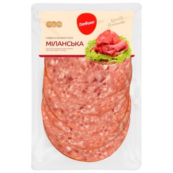 Ковбаса Глобино Міланська напівкопчена нарізка 105г - купити, ціни на Auchan - фото 1