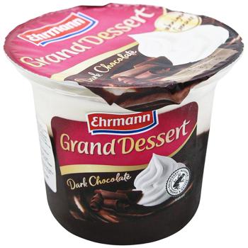 Десерт Ehrmann Grand Dessert Черный шоколад 5% 190г - купить, цены на Auchan - фото 1