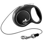 Поводок-рулетка Flexi Black Design с тросом XS до 8кг 3м черный