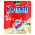Таблетки для посудомоечных машин  Somat Gold 34шт