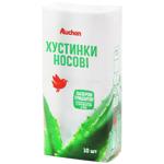 Auchan Three-layer Handkerchiefs with Aloe Aroma 10pcs