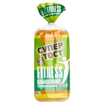 Хлеб Киевхлеб Тост Fitness цельнозерновой с зернами пророщенной пшеницы 350г - купить, цены на КОСМОС - фото 1