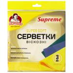 Серветки Помічниця Supreme віскозні 38x38см 3шт