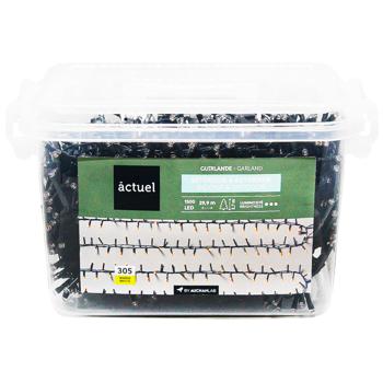 Гирлянда Actuel 1500LED желтая 9 программ 29,9м - купить, цены на Auchan - фото 2
