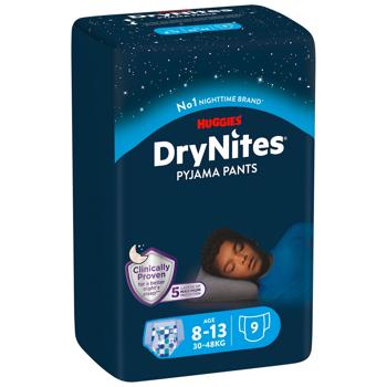 Huggies DryNites Night diapers for boys 8-15years 9pcs - buy, prices for Auchan - photo 1