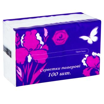 Салфетки бумажные Парус 100шт - купить, цены на Идеал - фото 1