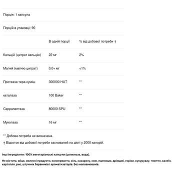 Пищеварительные ферменты Enzymedica Immune Defense с протеолитическими ферментами 90 капсул - купить, цены на Biotus - фото 3