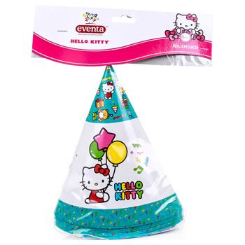 Колпаки бумажные Eventa Hello Kitty D13см 6шт