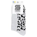 Шкарпетки жіночі Premier Socks класичні махровий слід з принтом вис резинка р.23-25 сірі