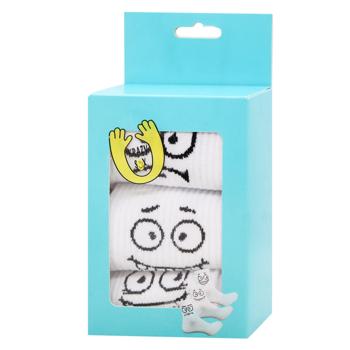 Cool Socks Medium Set of Unisex Socks s.25-27 3 Pairs White