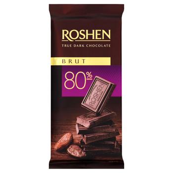 Шоколад чорний Roshen Брют 80% 85г - купити, ціни на MasterZoo - фото 1
