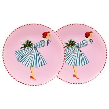 Lefard Miss Christmas Plate Set 2pcs 20.5cm - buy, prices for MegaMarket - photo 1
