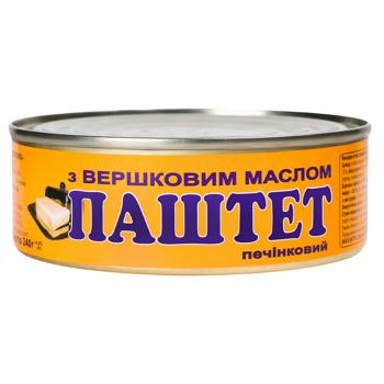Pate Opk liver butter 240g can Ukraine - buy, prices for Ideal - photo 1