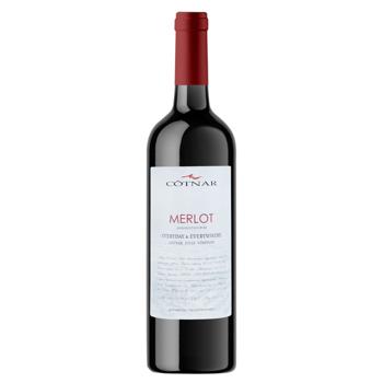 Вино Cotnar Hills Merlot красное полусладкое 10-13% 0,75л - купить, цены на Cупермаркет "Харьков" - фото 1