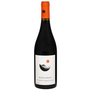 Monts d'Argent Beaujolais Villages Nouveau Red Dry Wine 13.5% 0.75l - buy, prices for COSMOS - photo 1