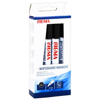 Sigma Whiteboard Markers Black 4pcs - buy, prices for METRO - photo 2