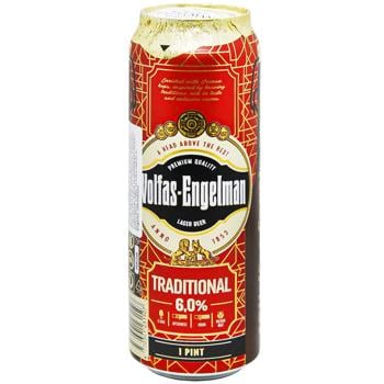 Пиво Volfas Engelman Tradiciskas светлое 6% 0,568л