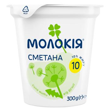Molokiya Sour Cream 10% 300g - buy, prices for MegaMarket - photo 1