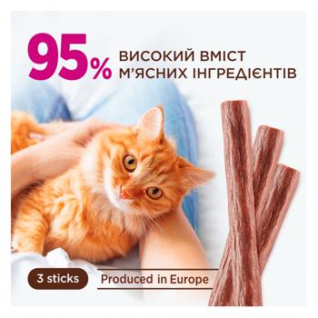 Лакомство для кошек Club 4 Paws Sticks палочки с уткой и говядиной 3шт*5г - купить, цены на MasterZoo - фото 3