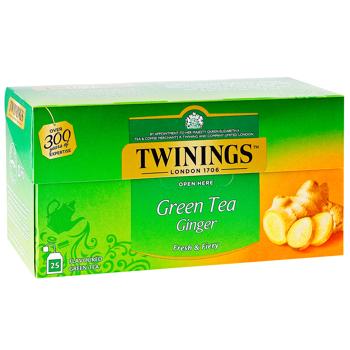 Чай Твайнінгс 25х1.6г зелений з імбиром к/у - купити, ціни на Восторг - фото 2