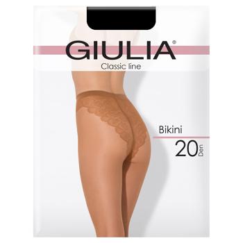 Giulia Bikini Nero Women's Tights 40 Den Size 2